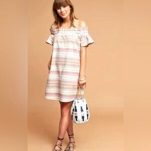 Anthropologie Corey Lynn Calter Audrie Textured Off The Shoulder Dress